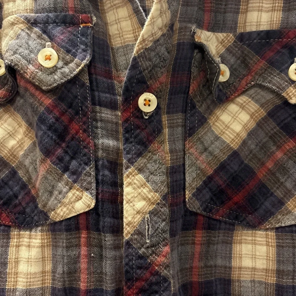 Gap Boys Youth Size 6/7 Button-Down Flannel Style‎ Dress Shirt